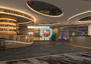 嘉興璽辰臺(tái)球俱樂部設(shè)計(jì)全景案例